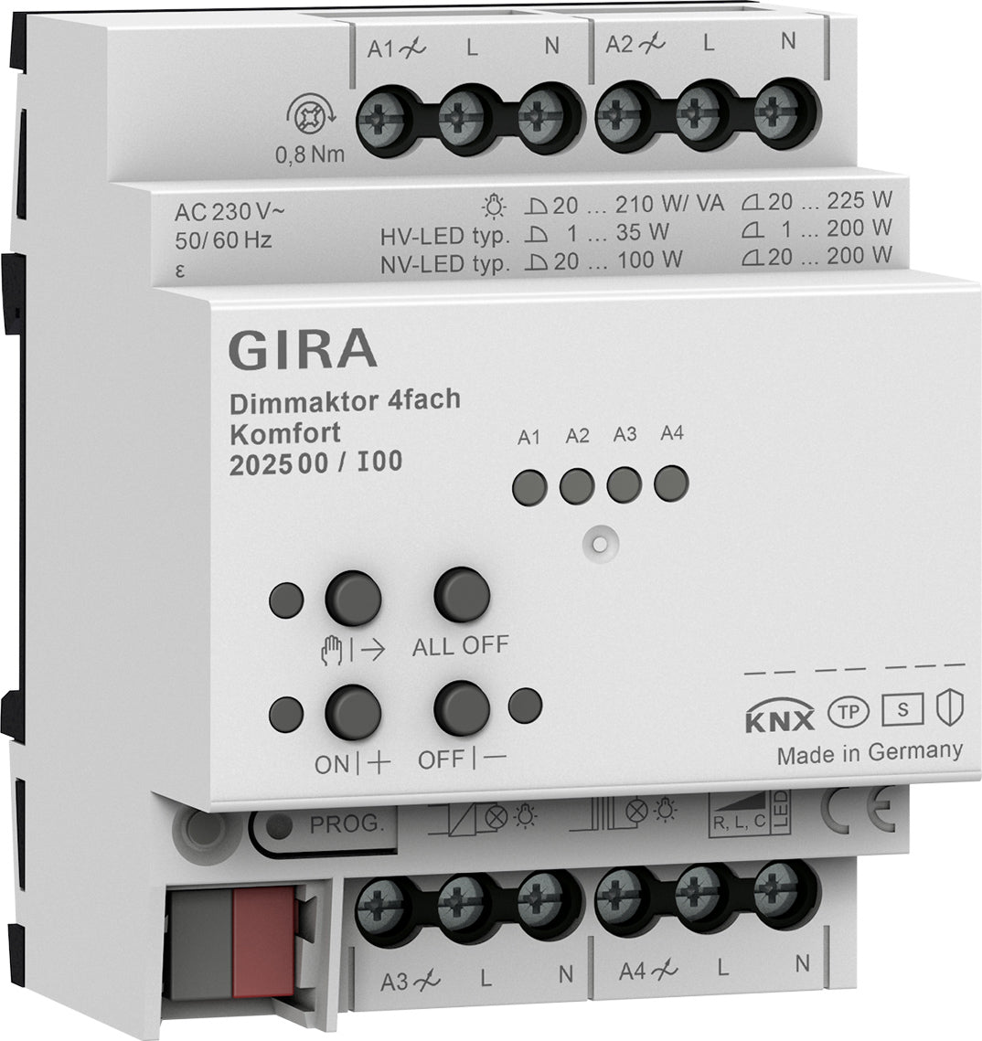 Gira KNX dimactor 4-voudig comfort 4 x 225 W/VA
